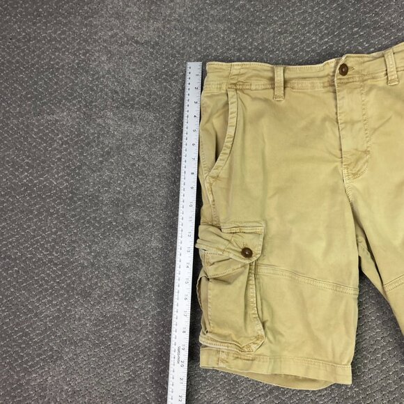 American Eagle Extreme Flex Classic Cargo Shorts Men's 36 Khaki Stretch Gorpcore - Picture 10 of 11